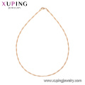 44186 xuping vogue 18 k colar de ouro banhado definir projetos cadeias simples colar sem pedra